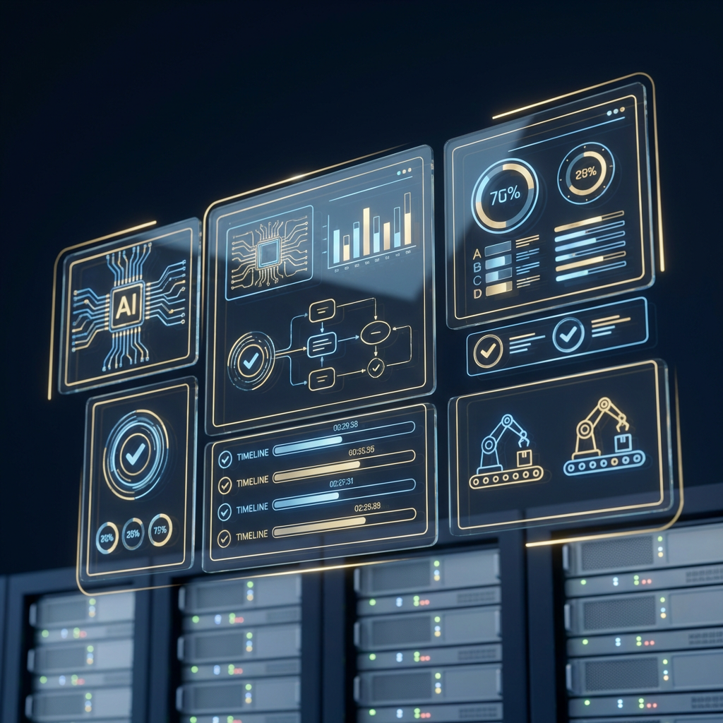 Multi-panel strategic analysis interface showing cycle diagnostics, evaluation matrices, and monitoring triggers